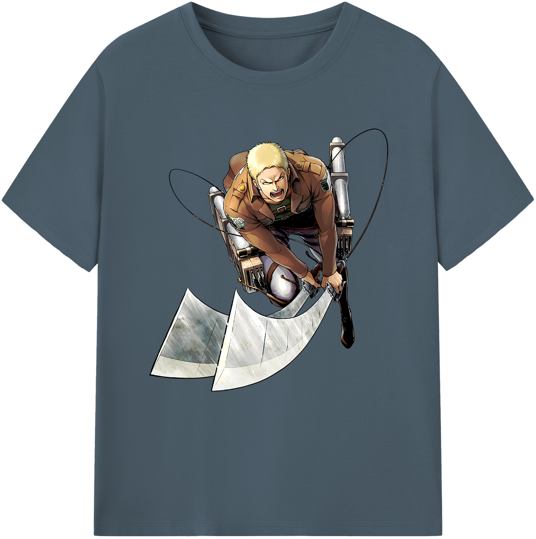 （画像用） 進撃の巨人 ライナー・ブラウン Attack on Titan Reiner Braun 綿100％半袖Tシャツ（フロントプリント）